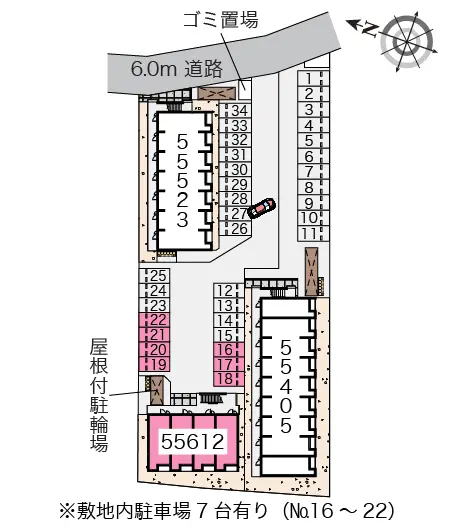 真岡市下高間木 月極駐車場